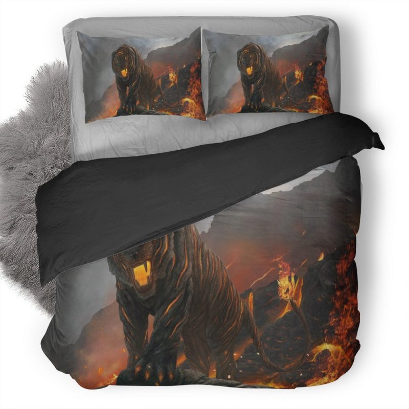 Tiger Fire Image Duvet Cover and Pillowcase Set Bedding Set Tiger Fire Image Duvet Cover and Pillowcase Set Bedding Set