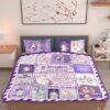 To My Daughter I Love You To The Moon And Back Love Mom Unicorn Bedding Set