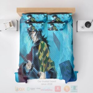 Tomioka Giuu Alternative Blend Water Breath Style Demon Slayer Kimetsu No Yaiba Bedding Set