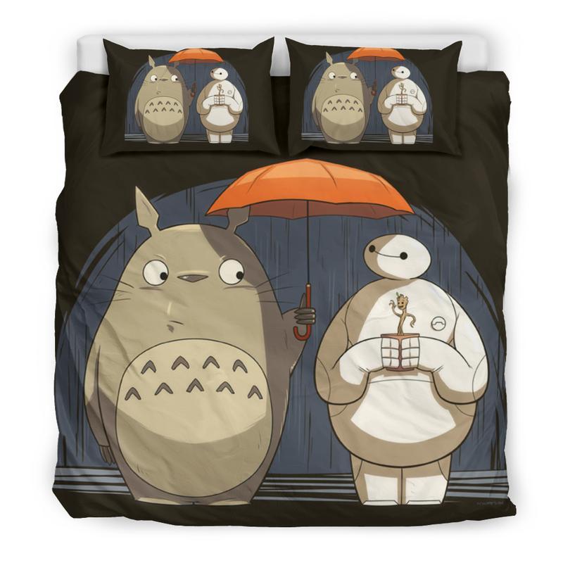 Totoro Baymax Duvet Cover and Pillowcase Set Bedding Set Totoro Baymax Duvet Cover and Pillowcase Set Bedding Set