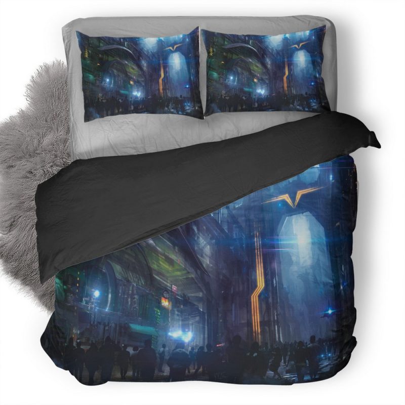 Town Digital Art Painting Ia Duvet Cover and Pillowcase Set Bedding Set Town Digital Art Painting Ia Duvet Cover and Pillowcase Set Bedding Set