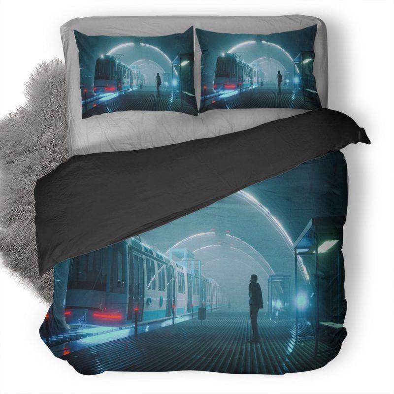 Train Platform O0 Duvet Cover and Pillowcase Set Bedding Set Train Platform O0 Duvet Cover and Pillowcase Set Bedding Set