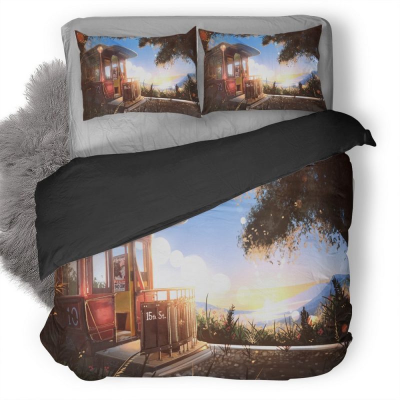 Tram Digital Art Rc Duvet Cover and Pillowcase Set Bedding Set Tram Digital Art Rc Duvet Cover and Pillowcase Set Bedding Set