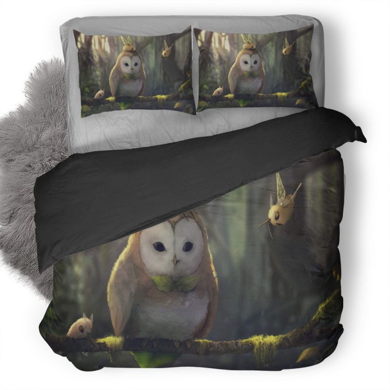 Tranquil Owl Ad Duvet Cover and Pillowcase Set Bedding Set Tranquil Owl Ad Duvet Cover and Pillowcase Set Bedding Set