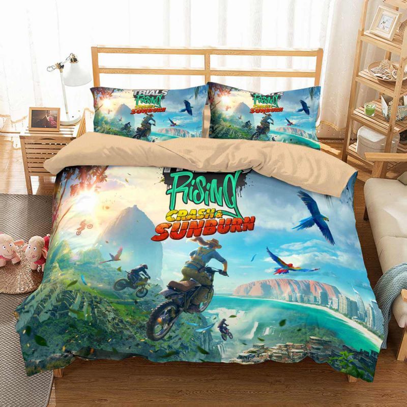 Trials Rising Crash And Sunburn Duvet Cover and Pillowcase Set Bedding Set Trials Rising Crash And Sunburn Duvet Cover and Pillowcase Set Bedding Set