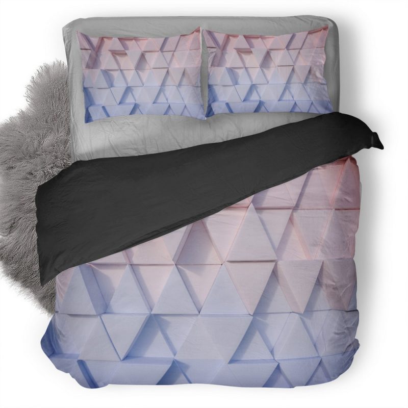 Triangle Pastel 0D Duvet Cover and Pillowcase Set Bedding Set Triangle Pastel 0D Duvet Cover and Pillowcase Set Bedding Set