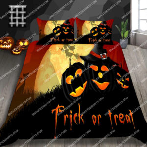 Trick Or Treat Halloween Horror Night Full Printing Bedding Set