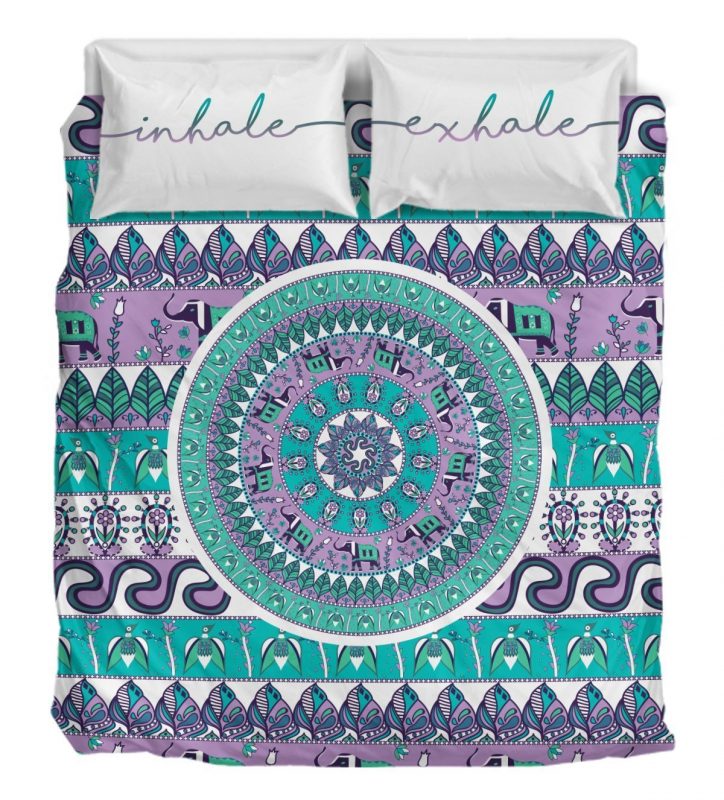 Turpuoise Mandala Duvet Cover and Pillowcase Set Bedding Set Turpuoise Mandala Duvet Cover and Pillowcase Set Bedding Set