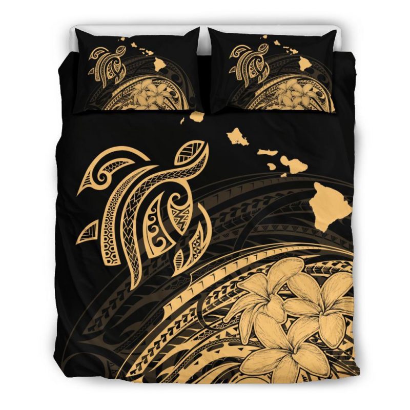 Turtle Polynesian Map Plumeria Duver Duvet Cover and Pillowcase Set Bedding Set Turtle Polynesian Map Plumeria Duver Duvet Cover and Pillowcase Set Bedding Set