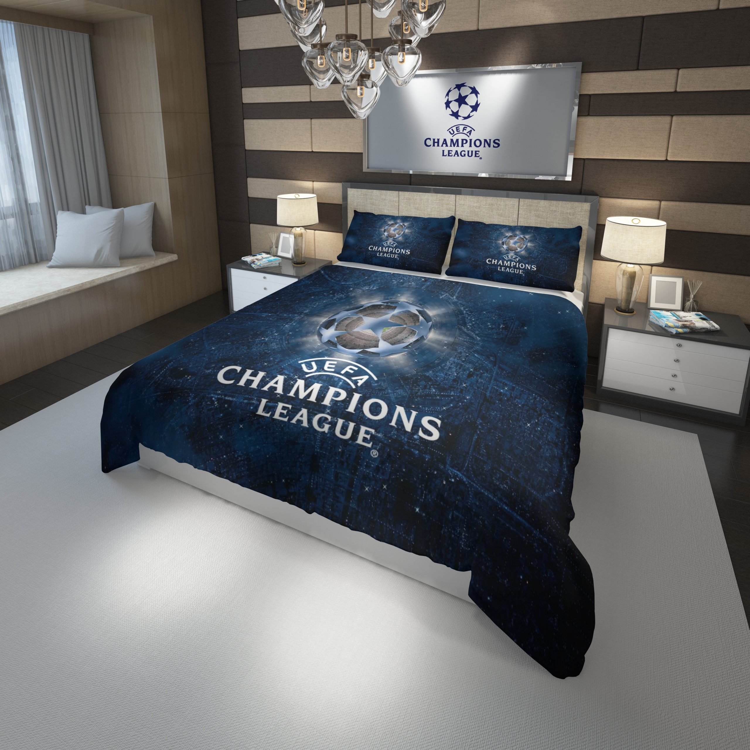 Uffa Champion League Club 1 Duvet Cover and Pillowcase Set Bedding Set Uffa Champion League Club 1 Duvet Cover and Pillowcase Set Bedding Set