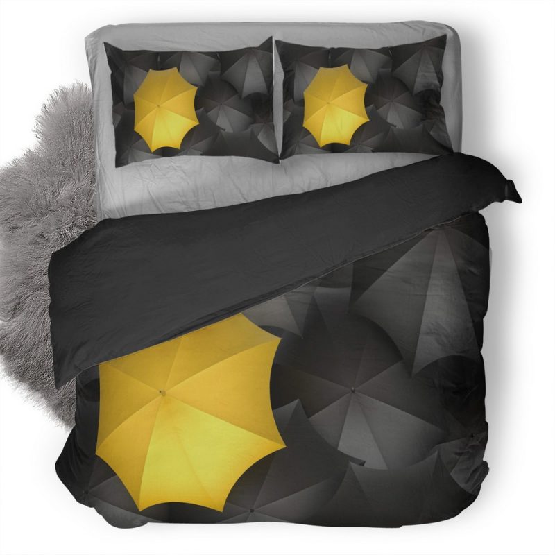Umbrella Monochrome Yellow Digital Art K3 Duvet Cover and Pillowcase Set Bedding Set Umbrella Monochrome Yellow Digital Art K3 Duvet Cover and Pillowcase Set Bedding Set