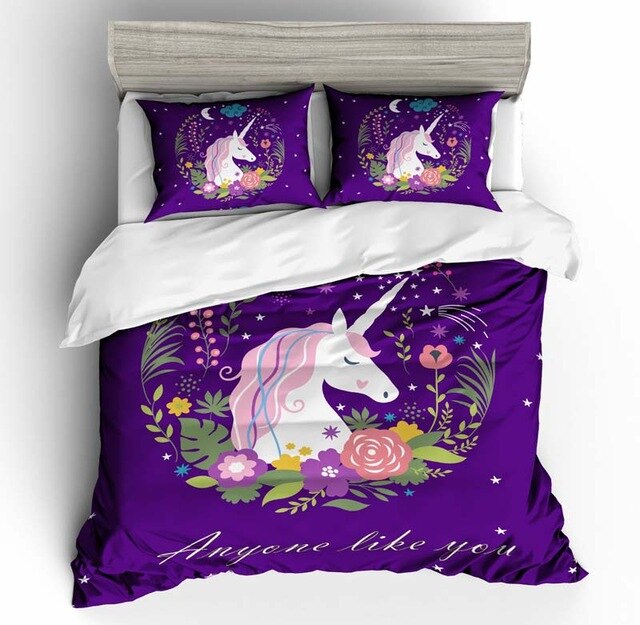 Unicorn Cute 2216 Duvet Cover and Pillowcase Set Bedding Set Unicorn Cute 2216 Duvet Cover and Pillowcase Set Bedding Set