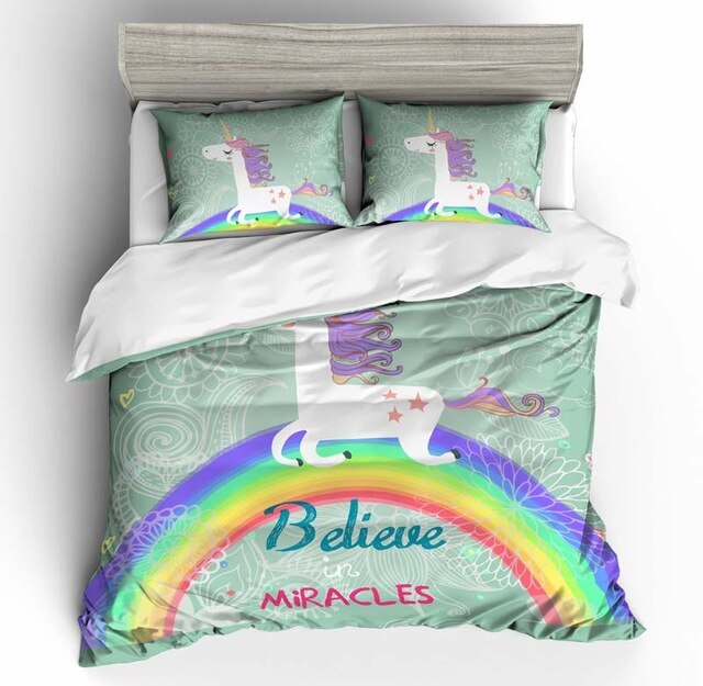 Unicorn Cute 2219 Duvet Cover and Pillowcase Set Bedding Set Unicorn Cute 2219 Duvet Cover and Pillowcase Set Bedding Set