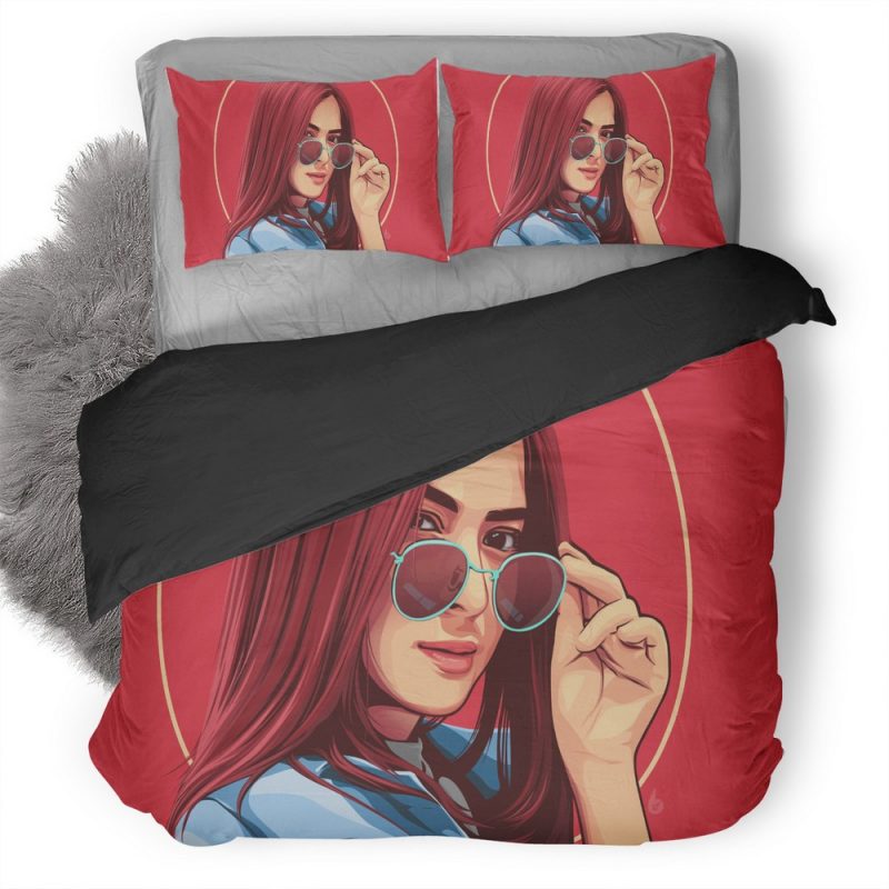 Urban Glasses Girl Digital Art 8R Duvet Cover and Pillowcase Set Bedding Set Urban Glasses Girl Digital Art 8R Duvet Cover and Pillowcase Set Bedding Set