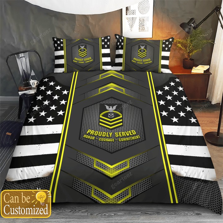 Us Navy Veteran Proudly Served Bedding Set Us Navy Veteran Proudly Served Bedding Set