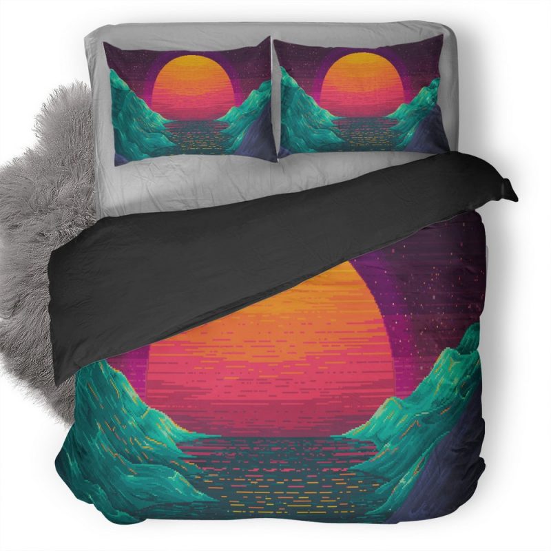 Valley 8 Bit 43 Duvet Cover and Pillowcase Set Bedding Set Valley 8 Bit 43 Duvet Cover and Pillowcase Set Bedding Set