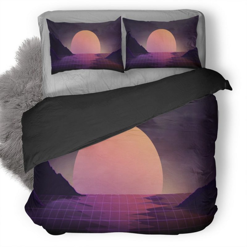Vapor Wave Sun Nz Duvet Cover and Pillowcase Set Bedding Set Vapor Wave Sun Nz Duvet Cover and Pillowcase Set Bedding Set