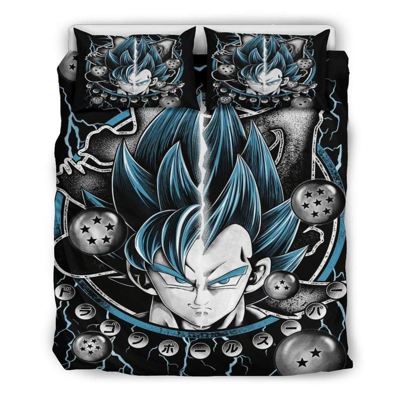 Vegeta Goku Blue Duvet Cover and Pillowcase Set Bedding Set Vegeta Goku Blue Duvet Cover and Pillowcase Set Bedding Set
