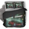 Vehicle Garage Digital Art Scifi Br Duvet Cover and Pillowcase Set Bedding Set