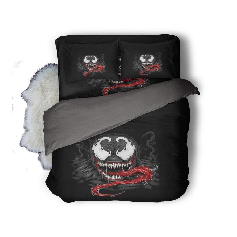 Venom Classic Black Scary Printed ding Duvet Cover and Pillowcase Set Bedding Set Venom Classic Black Scary Printed ding Duvet Cover and Pillowcase Set Bedding Set