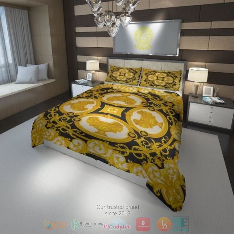 Versace Barocco Logo Brand Bedding Set Versace Barocco Logo Brand Bedding Set