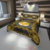 Versace Barocco Yellow Grey Quilt Bedding Set