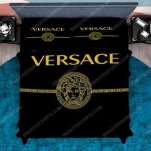 Versace Black And Gold Full Print Duvet Cover Bedding Set