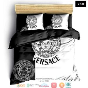 Versace Black And White Quilt Bedding Set
