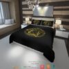 Versace Black Gold Logo Quilt Bedding Set