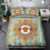 Versace Blue-Yellow Inspired Bedding Set