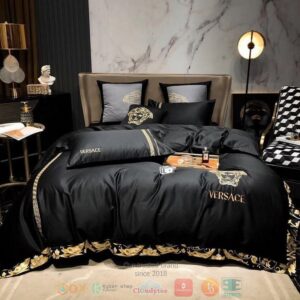 Versace Brand Black Quilt Bedding Set