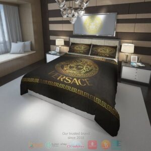 Versace Brand Logo Black Bedding Set