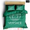 Versace Brand Logo Green Bedding Set