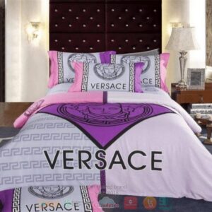 Versace Brand Purple Pink Quilt Bedding Set
