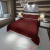 Versace Brand Red Quilt Bedding Set
