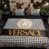 Versace Brand White Brown Quilt Bedding Set