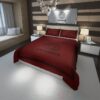Versace Dark Red Luxury Brand Bedding Set