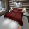 Versace Dark Red Quilt Bedding Set