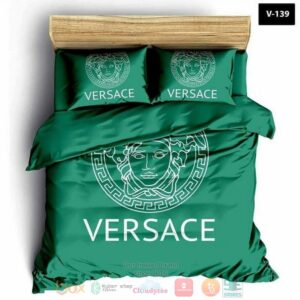Versace England Luxury Brand Green Quilt Bedding Set