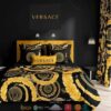 Versace Floral Circle Pattern Quilt Bedding Set
