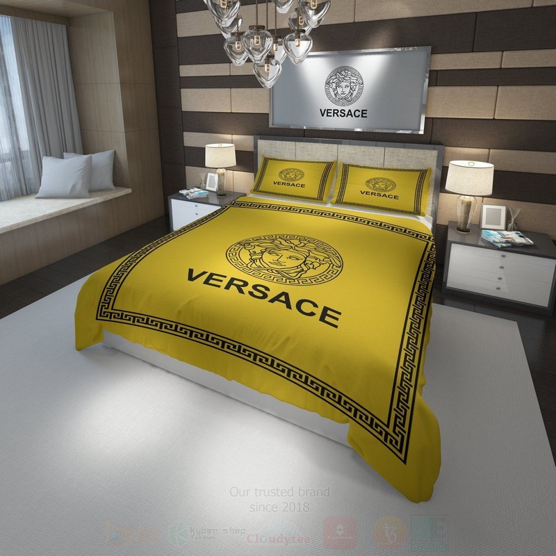 Versace Full Yellow-Black Luxury Brand Bedding Set Versace Full Yellow-Black Luxury Brand Bedding Set