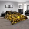 Versace Full Yellow-Gold Luxury Brand Bedding Set