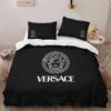Versace Greca Full Black Luxury Brand Bedding Set