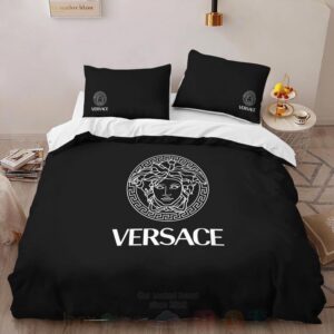 Versace Greca Full Black Luxury Brand Bedding Set