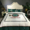 Versace Green Classic Logo All Over Print Bedding Set