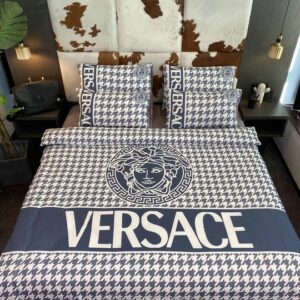 Versace Grey-White Inspired Bedding Set