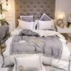 Versace Grey-White Luxury Brand Bedding Set