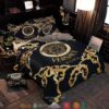 Versace Home Black Gold Quilt Bedding Set