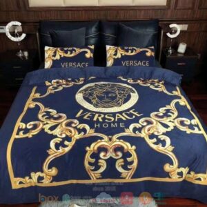 Versace Home Luxury Brand Navy Bedding Set
