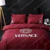 Versace Home Maroon Version Full Print Duvet Cover Bedding Set
